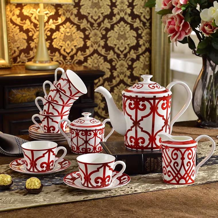 Hermes Tea set (red)